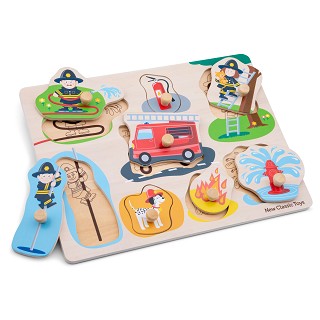 Peg puzzle - 8 pieces - fire brigade